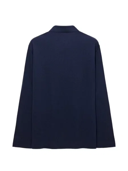 Gulerat lung tricou Shanghai Tang albastru