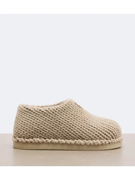 Chiloți Miu Miu tricotate slip-on bej