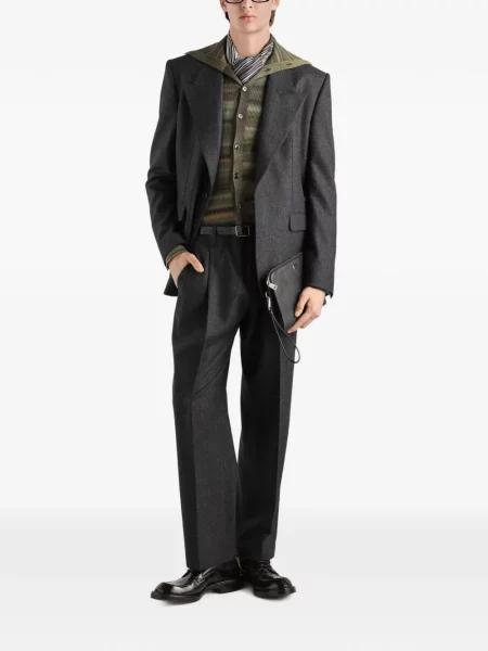 Pantaloni Dolce & Gabbana de lână gri