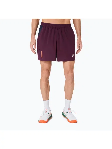 Pantaloni scurți de tenis pentru bărbați ASICS Padel Court dark aubergine