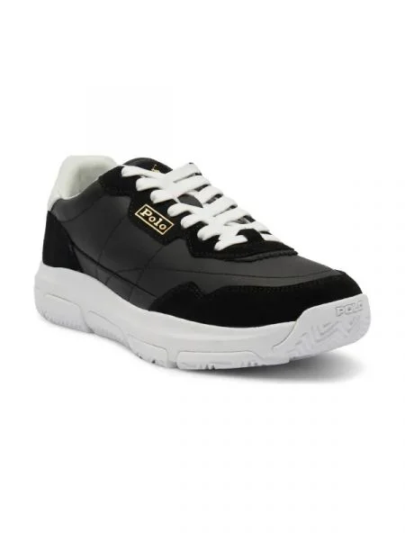 POLO RALPH LAUREN Bőr sneakers tornacipő fekete