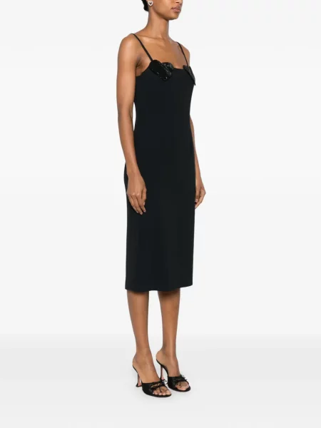 Rochie midi Blumarine cu motiv cu inimi negru