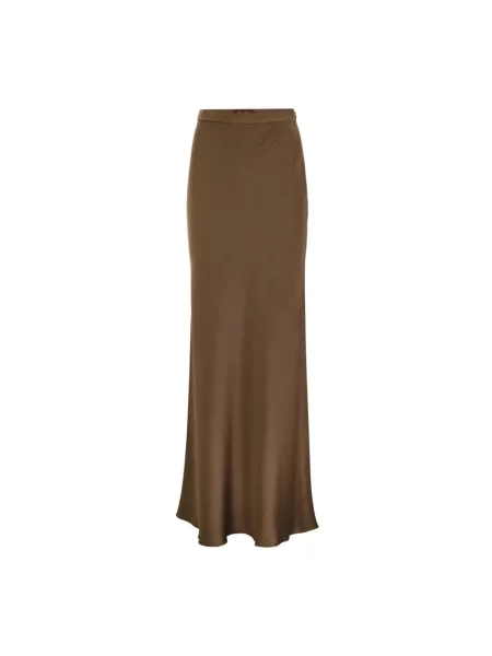 Satynowa spódnica Max Mara brązowa
