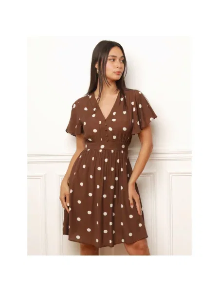 Haljina La Modeuse smeđa