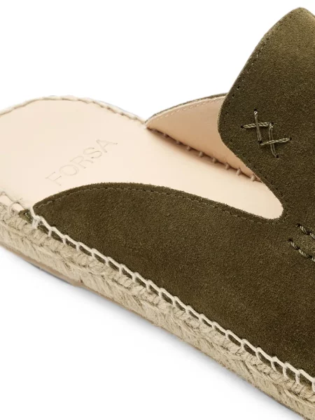 Espadrile Forsa din piele de căprioară verde