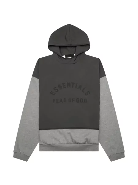 Hanorac cu glugă Fear Of God Essentials cu glugă gri