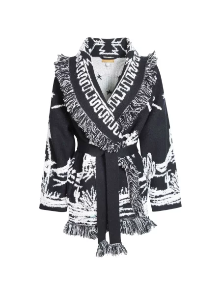 Cardigan Alanui cu franjuri negru