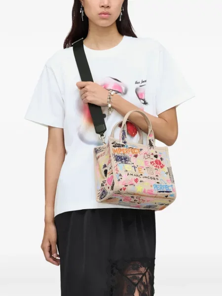 Geantă Marc Jacobs din canvas mini