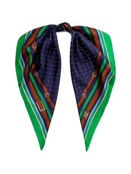 Fular Lauren Ralph Lauren cu buline albastru