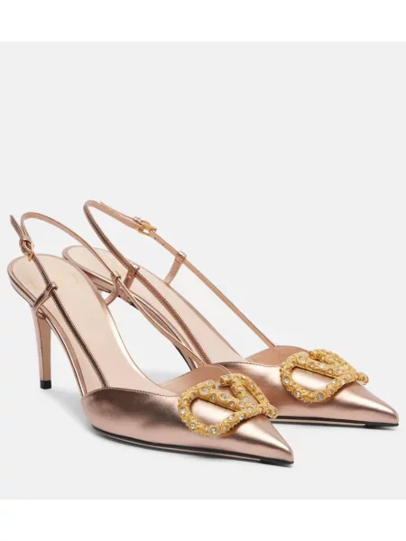 Usnjene salonarji Valentino Garavani z odprtimi petami