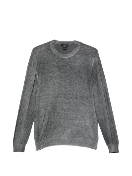 Dzianinowy sweter Avant Toi z okrągłym dekoltem szary