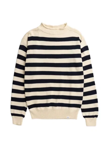 Sweter w paski Norse Projects w paski niebieski