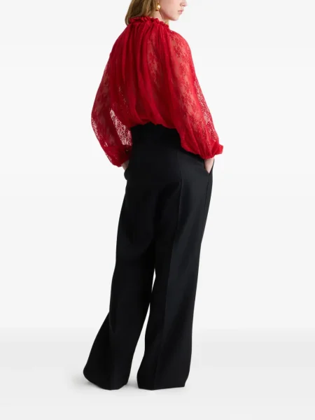 Top Patou s čipkom crvena