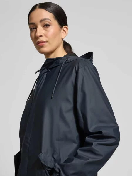Krój regular fit parka z kapturem Model Fishtail' Rains granatowa