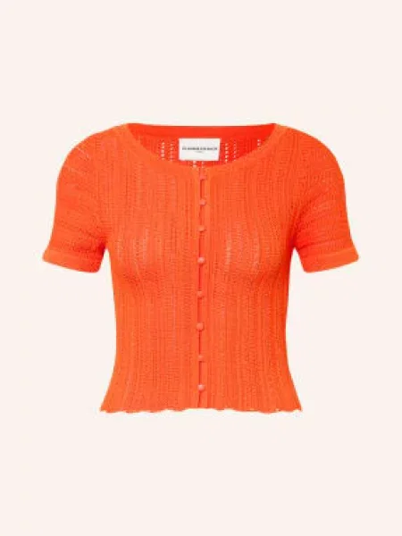 Claudie Pierlot Koszulka Z Dzianiny orange pomarańczowa