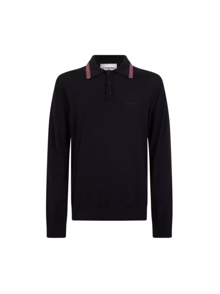 Sweter Iceberg wełniany niebieski