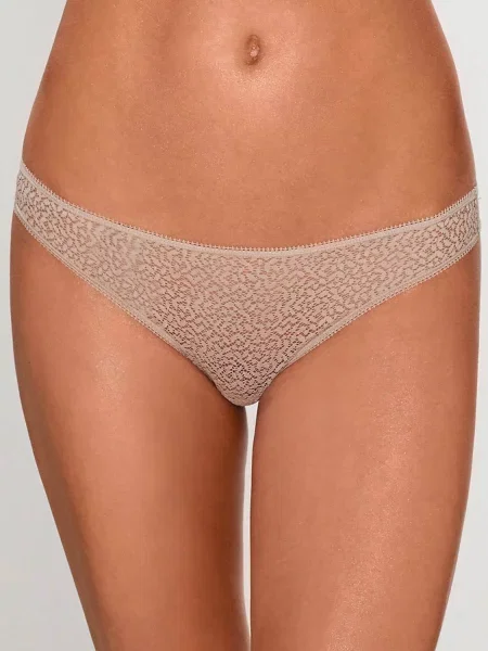 Женские трусики стринг с кружевом чорні