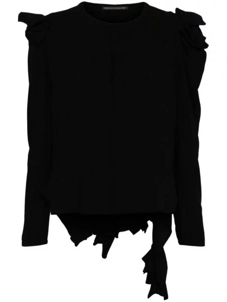 Top Yohji Yamamoto lung negru