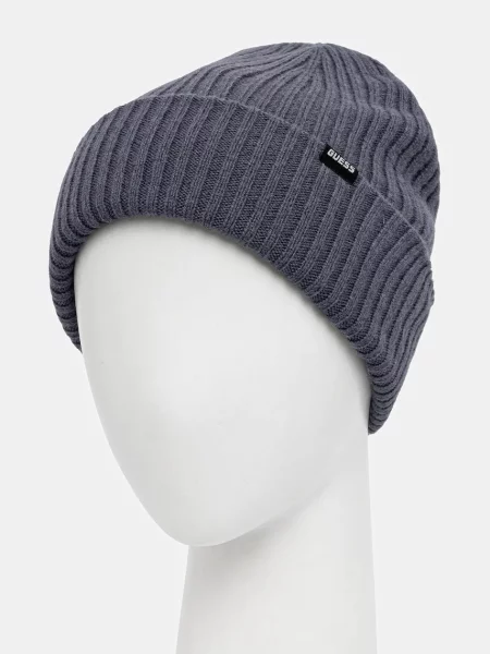 Шерстяная шапка Guess синяя