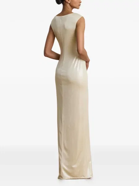 Rochie maxi Lauren Ralph Lauren din jerseu cu decolteu barcă