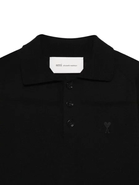 Polo majica Ami Paris crna