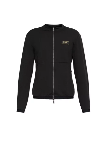 Bluza rozpinana z zamkiem błyskawicznym dwustronnym Ea7 Emporio Armani czarna