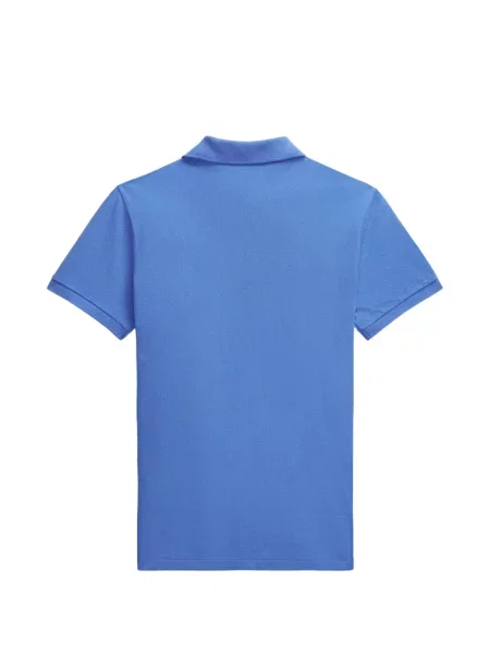 Matlasat tricou polo Polo Ralph Lauren cu decolteu rotund cu autograf roșu