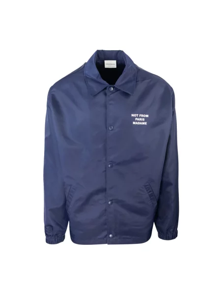 Drole de Monsieur Kurtki Mężczyzna M La Veste Slogan niebieski