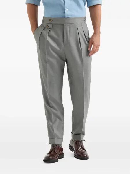 Ușor pantaloni Brunello Cucinelli de lână gri