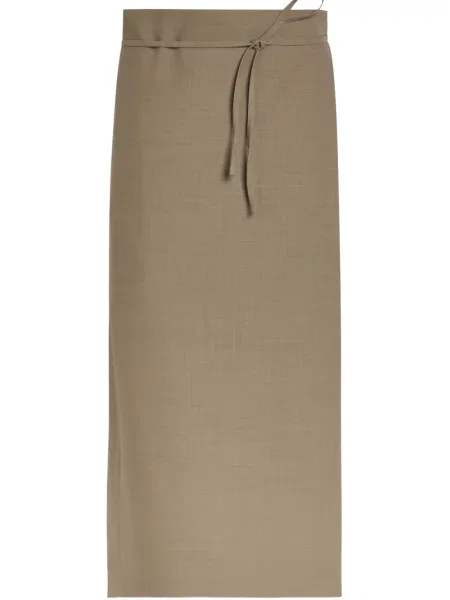 Fustă midi Calvin Klein Collection cu legături maro