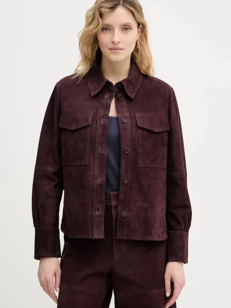 Marella geacă din piele întoarsă APOGEO bordo