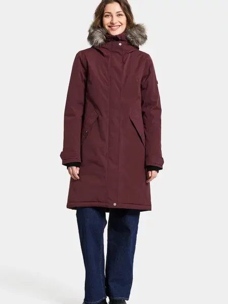 Didriksons kurtka ERNA zimowa bordowy