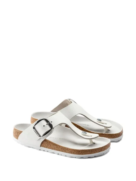 Șlapi Birkenstock cu cataramă alb