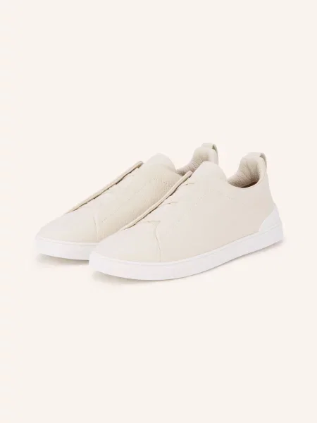 Zegna Nazouvací Tenisky Triple Stitch™ krémová
