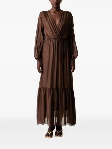 Rochie maxi Vicolo plic maro