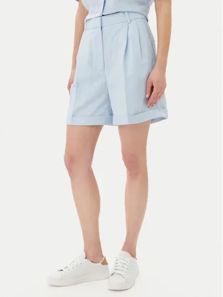 Kratke hlače iz tkanine Tommy Hilfiger modra