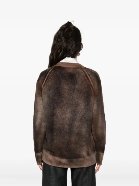Cardigan Avant Toi de mătase maro