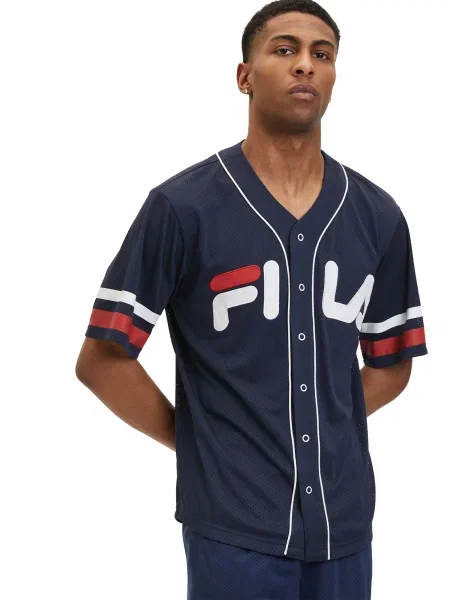 Pánske tričko FILA Lashio Baseball black iris čierna