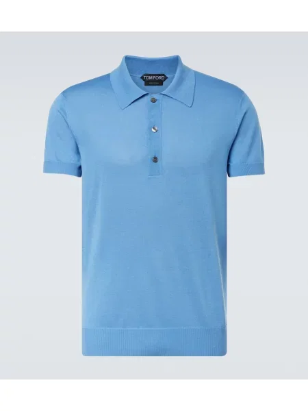 Tricou polo Tom Ford de in albastru