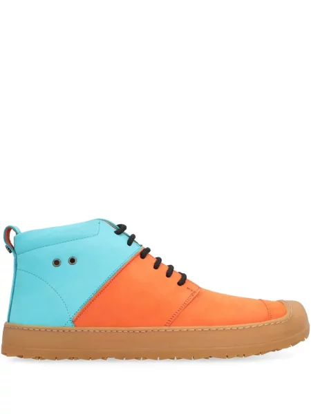 Sneakerși Volta din piele portocaliu