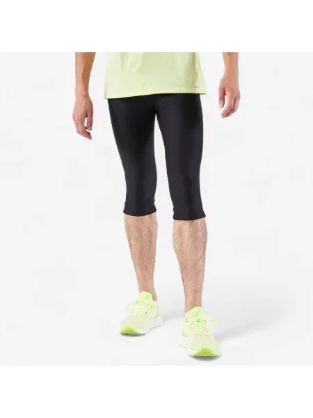 Legginsy do biegania krótkie Kiprun Run czarne