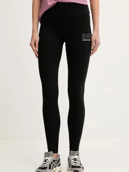 Панталон Ea7 Emporio Armani с принт черно