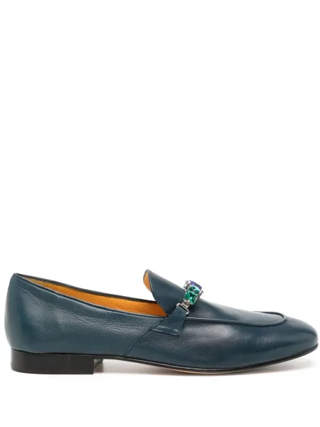 Pantofi loafer Madison.maison fără toc de cristal albastru