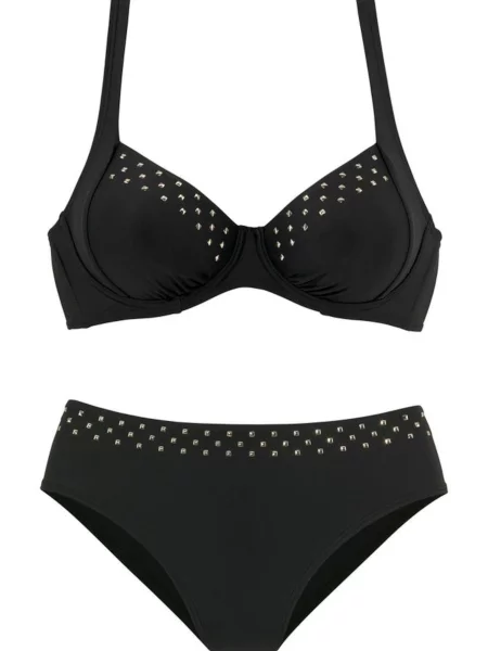 LASCANA Costum de baie două piese negru