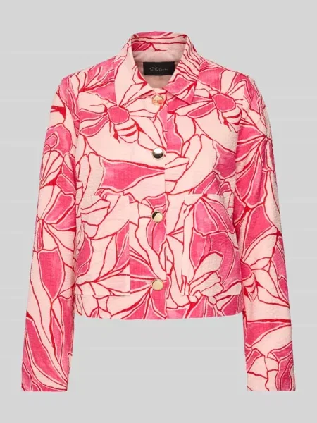 Krótki żakiet o kroju regular fit z czystej bawełny S.oliver Black Label