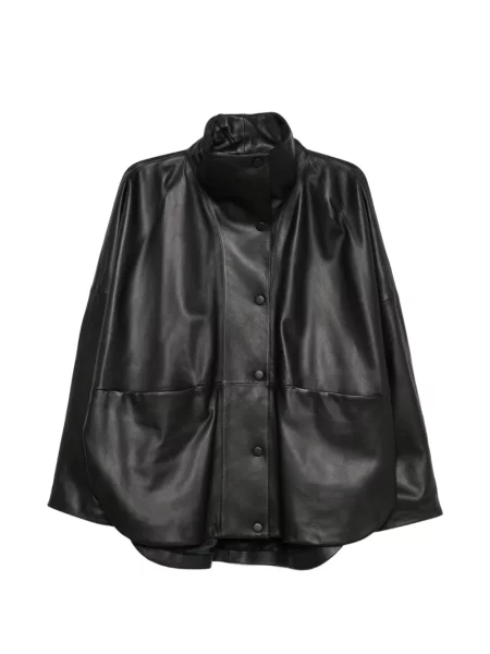 Geanta de piele Toteme negru