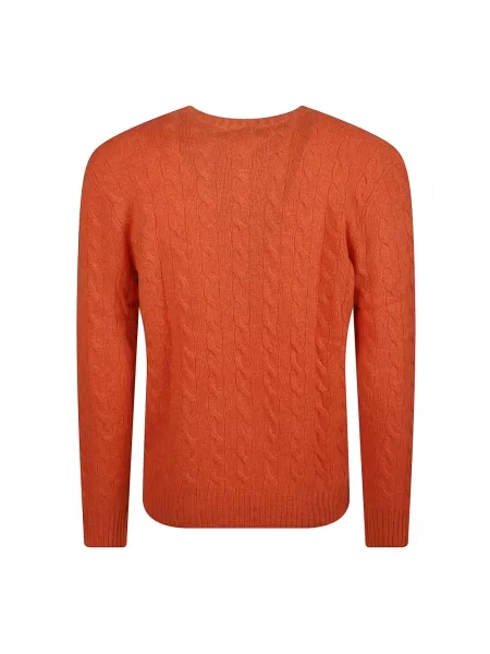 Sweter Polo Ralph Lauren z kaszmiru pomarańczowy