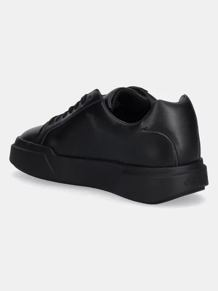 Calvin Klein bőr sportcipő CHUNKY CUPSOLE LACEUP LTH fekete