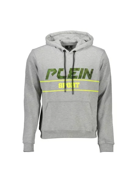 Bluza z kapturem Plein Sport z kapturem szara