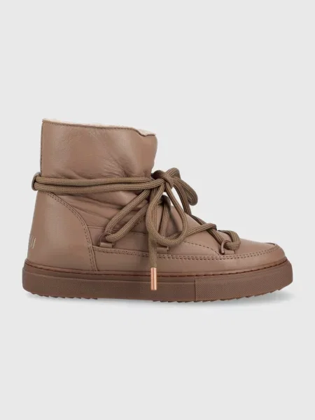 Кожаные дутики Inuikii коричневые